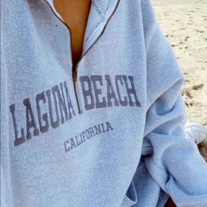 oversized vintage graphic quarter zip